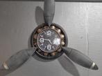 Klok propellor stermotor vliegtuig groot, Ophalen of Verzenden, Zo goed als nieuw, Analoog, Wandklok