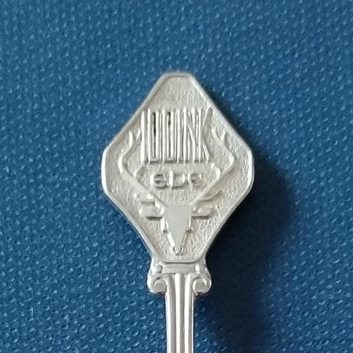 verzilverd lepeltje IDDINK Ede (Learning Materials), Antiek en Kunst, Antiek | Bestek, Ophalen of Verzenden