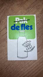 Oude sticker pak de fles melkboer, Verzamelen, Ophalen of Verzenden, Zo goed als nieuw