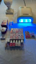 GEL NAILS AT HOME UVL-lamp + reislamp+ 18 flesjes lak, Overige kleuren, Ophalen of Verzenden, Zo goed als nieuw, Handen en Nagels