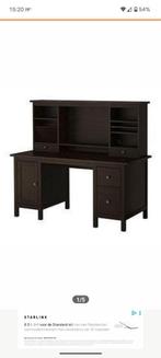 Ikea hemnes bureau met opbouw. Kleur donker bruin, Ophalen, Zo goed als nieuw