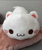 Witte poes met kittens / knuffel, Ophalen of Verzenden, Zo goed als nieuw, Poes