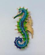 Zeepaard broche, Sieraden, Tassen en Uiterlijk, Broches, Nieuw, Met strass, Overige materialen, 4 tot 7 cm