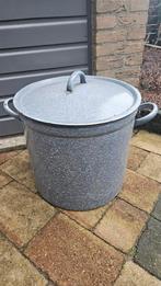 Vintage emaille wasketel grijs gewolkt, Ophalen