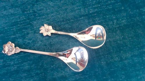 Setje van  twee Zilveren lepels, Antiek en Kunst, Antiek | Goud en Zilver, Zilver, Ophalen of Verzenden
