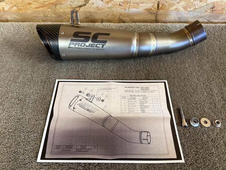 SC Project S1 uitlaat demper Aprilia RSV4 Tuono V4 2017-2020, Motoren, Onderdelen | Overige, Gebruikt, Verzenden