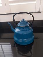 Blauwe Emaille Theepot Vintage, Huis en Inrichting, Keuken | Servies, Ophalen, Overige materialen, Overige typen, Zo goed als nieuw