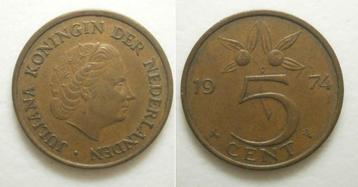PD02617 Juliana 5 cent 1974 beschikbaar voor biedingen
