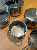 Fissler Pannenset - 5-delig RVS, Ophalen of Verzenden, Gebruikt, Rvs, Pannenset