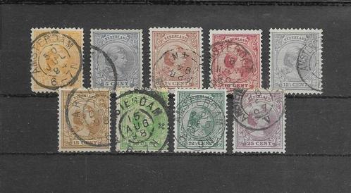 Nederland 1891, NVPH 34 t/m 42, Gestempeld., Postzegels en Munten, Postzegels | Nederland, Gestempeld, T/m 1940, Verzenden