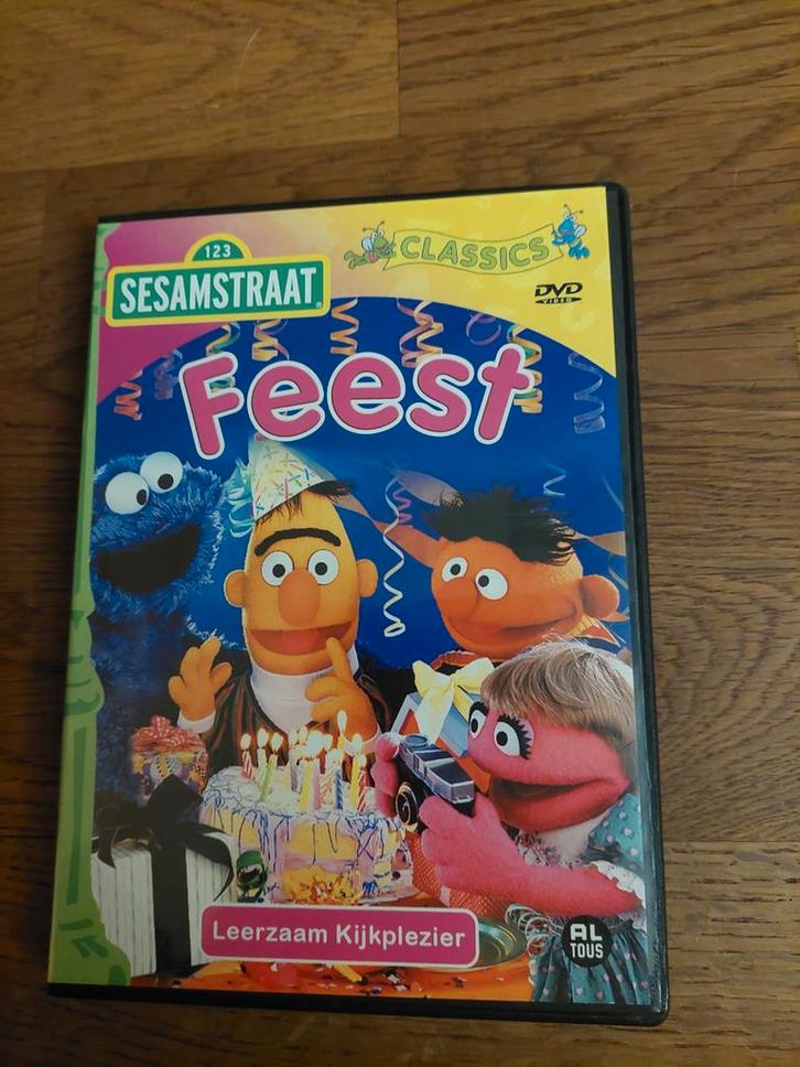 Sesamstraat Feest DVD - Leerzaam Kijkplezier!, Cd's en Dvd's, Dvd's | Kinderen en Jeugd, Gebruikt, Alle leeftijden, Ophalen of Verzenden