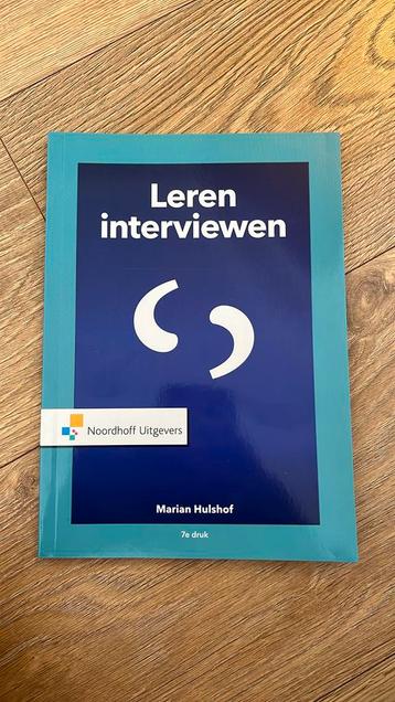 Marian Hulshof - Leren interviewen beschikbaar voor biedingen
