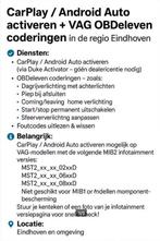 OBD Codering VW / Audi / Seat – Verborgen opties activeren, Auto diversen, Tuning en Styling, Ophalen