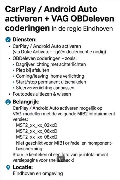 OBD Codering VW / Audi / Seat – Verborgen opties activeren, Auto diversen, Tuning en Styling, Ophalen
