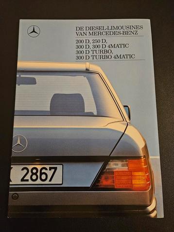 Brochure Mercedes-Benz W124 Diesel Limousines 1988 beschikbaar voor biedingen