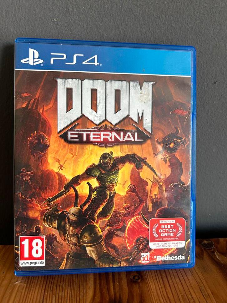 Doom Eternal - PS4, Spelcomputers en Games, Games | Sony PlayStation 4, Zo goed als nieuw, Shooter, 1 speler, Vanaf 18 jaar, Online