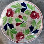 Antiek boerenbont schaal en bord, Ophalen of Verzenden