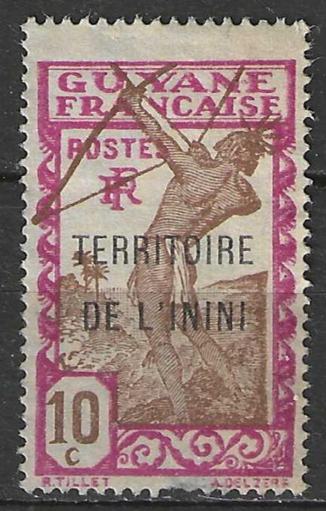 Frans-Inini 1932/1938 - Yvert 5 - Territoire de l'Inini (ZG), Postzegels en Munten, Postzegels | Afrika, Overige landen, Verzenden