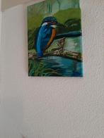 olieverfschilderij met ijsvogel, Ophalen of Verzenden