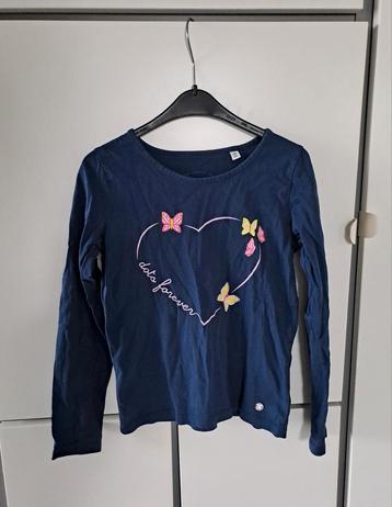 Marineblauwe longsleeve hart vlinderprint Tom Tailor 128 134 beschikbaar voor biedingen