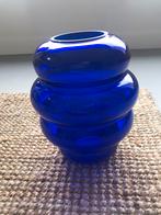 Glazen ballonvaas Kobalt Blauw (bubble) Vintage, Ophalen of Verzenden