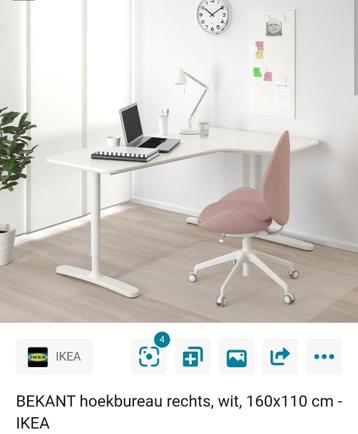 Bureau Ikea hoek - afbeelding 2