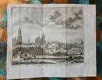 Originele antieke prent uit 1750 Delft Kruidtoren 1654, Antiek en Kunst, Kunst | Etsen en Gravures, Ophalen of Verzenden