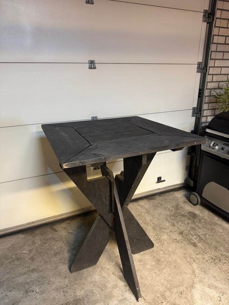 Statafel, 1 kruk, Ophalen, Zo goed als nieuw, 60 tot 90 cm