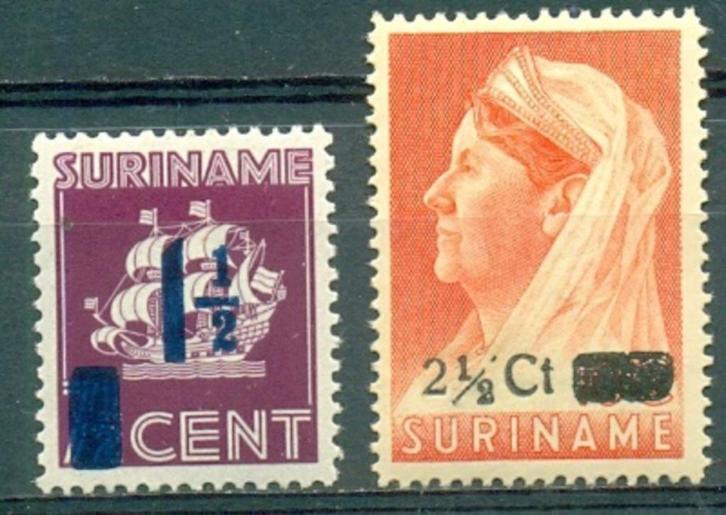 Suriname nr. 245-246 Hulpuitgifte 1947 postfris, Postzegels en Munten, Postzegels | Suriname, Postfris, Ophalen of Verzenden