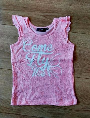 Zgan! Schattig roze kanten top van Blue Queen! Mt 104 beschikbaar voor biedingen