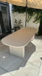 Tuintafel beige beton look cire deens ovaal 220x100, Overige materialen, -, -, Nieuw
