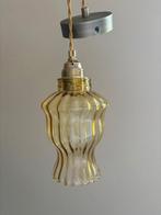 Vintage hanglamp geel glas, Ophalen of Verzenden