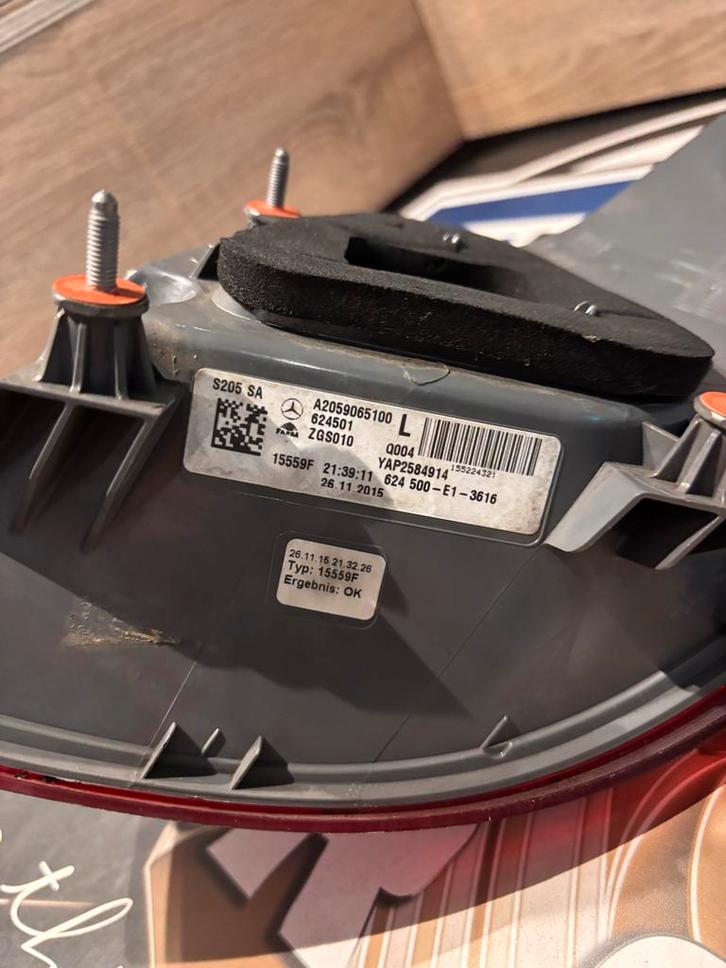 Mercedes C-Klasse S205 linker achterlamp LED, Auto-onderdelen, Verlichting, Mercedes-Benz, Gebruikt, Ophalen