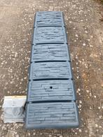 Regenton Slim - Stone Decor - 300 liter - Antraciet., Tuin en Terras, Regentonnen, Ophalen, Kunststof, Met kraantje, 150 liter of meer