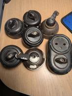 Bakeliet schakelaars en stopcontact, Ophalen of Verzenden, Gebruikt, Schakelaar