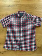 Blauw rood geblokt hemd met korte mouwen, Kleding | Heren, Overhemden, Blauw, Tailor & Son, Ophalen of Verzenden, Zo goed als nieuw