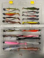Plano tackle box met diverse grotere shads / softbaits, Watersport en Boten, Ophalen of Verzenden, Zo goed als nieuw, Overige typen