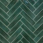 Cifre handvormtegels 7,5x30 cm groen en blauwe wandtegels, Nieuw, Minder dan 5 m², Wandtegels, Keramiek