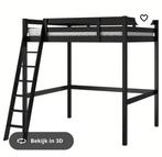 Ikea storå stora zwart hoogslaper, Huis en Inrichting, Ophalen, Gebruikt, Eenpersoons, 90 cm