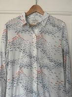 Barbour blouse maat 38 wit met vissenprint, Ophalen of Verzenden, Zo goed als nieuw, Maat 38/40 (M)