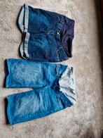 Set van 2 korte zwangerschaps jeans maat M, Kleding | Dames, Positiekleding, Blauw, Mamalicious, Zo goed als nieuw, Broek of Spijkerbroek