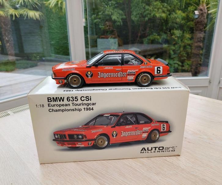 BMW 635 CSi ETC 1984 # H. Stuck Jägermeister AUTOart N°88446, Hobby en Vrije tijd, Modelauto's | 1:18, Zo goed als nieuw, Auto