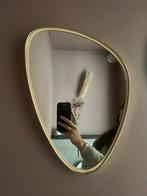 Vintage Hollywood Regency Messing Spiegel, Huis en Inrichting, Woonaccessoires | Spiegels, Minder dan 50 cm, Gebruikt, Ophalen of Verzenden