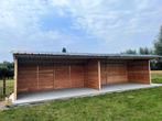 Schuilstal 3x12m in massief Douglashout 'op voorraad', Weidegang, 2 of 3 paarden of pony's