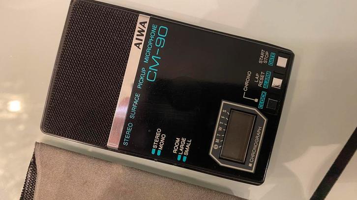 Vintage Aiwa CM-90 Stereo microfoon, Muziek en Instrumenten, Microfoons, Gebruikt, Overige typen, Ophalen