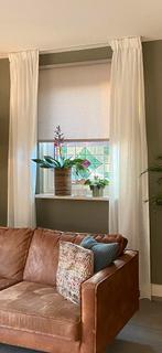 Kamerhoge gordijnen - inbetweens, Huis en Inrichting, Ophalen, Gebruikt, Crème, 200 cm of meer