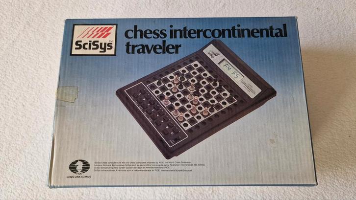 SciSys Chess Intercontinental Traveler - Schaakcomputer, Hobby en Vrije tijd, Gezelschapsspellen | Bordspellen, Gebruikt, Een of twee spelers