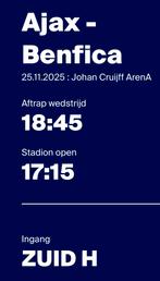 Ajax-Benfica F-SIDE, Tickets en Kaartjes, Seizoenskaart, Eén persoon