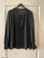 Mooie zwart met groen/wit gestippelde top, maat XL, Hema, Kleding | Dames, Zwart, Maat 46/48 (XL) of groter, Ophalen of Verzenden