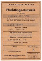 Fluchtlings-Ausweis-Hilde Kindt Gleidingen1949 (Britische Z), Verzamelen, Militaria | Tweede Wereldoorlog, Verzenden, Overige soorten